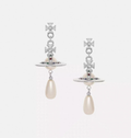 Y2K Saturn Pearl Drop Earrings  Crystal Tassel Earrings