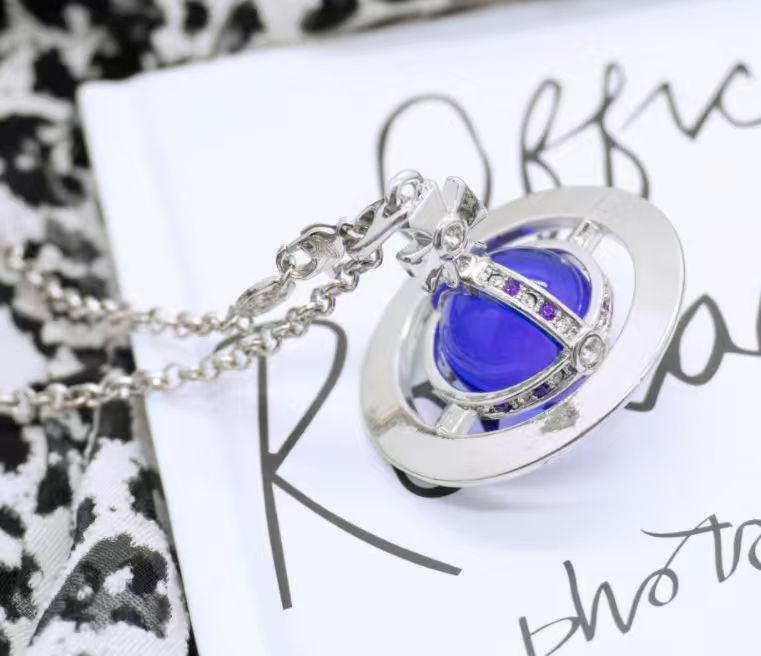 20mm Spherical Classic Saturn Pendant Necklace