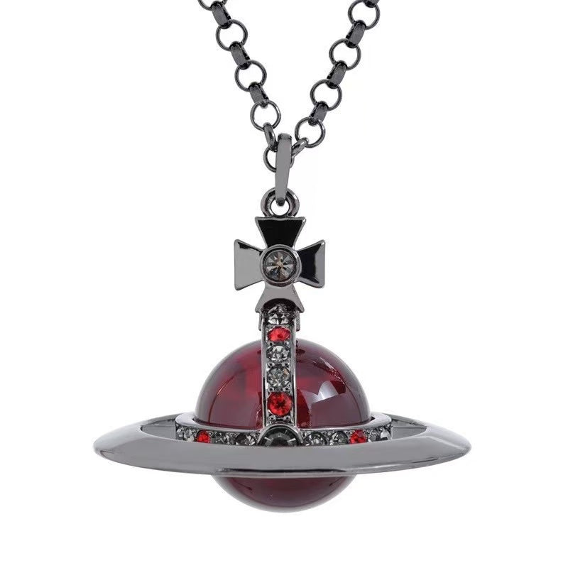 20mm Spherical Classic Saturn Pendant Necklace