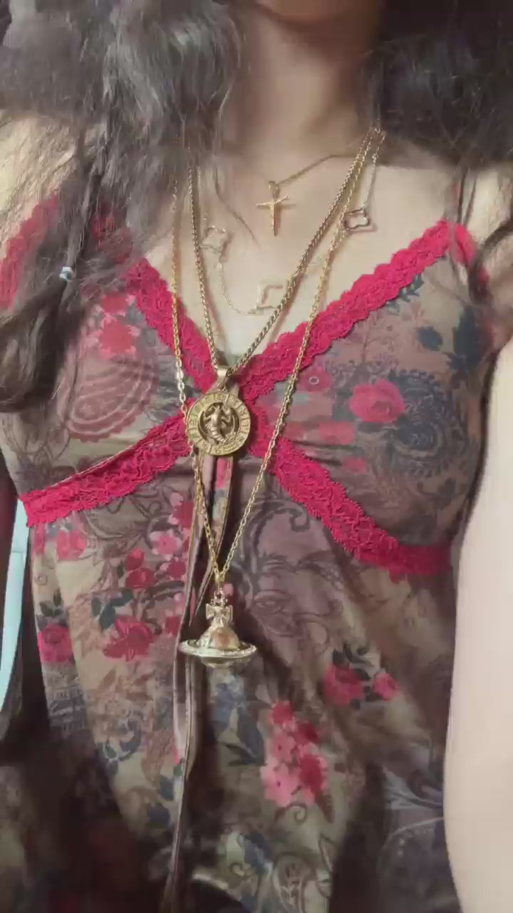 20mm PINA Classic Series Saturn Pendant Necklace,